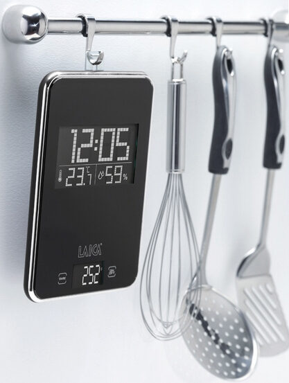 Laica KS3009 bilancia da cucina Nero, Cromo Bilancia da cucina elettronica