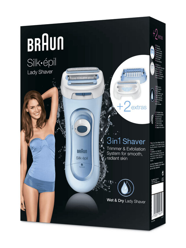 Braun Silk-épil 3 Silk-épil LS5-160 Blu - Rasoio Donna Elettrico Senza Fili, Rifinitore E Sistema