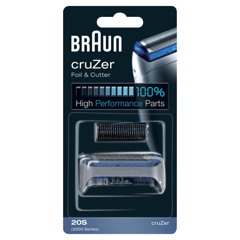 Braun Testina Di Ricambio 20S Color Argento - Compatibile Con I Rasoi CruZer