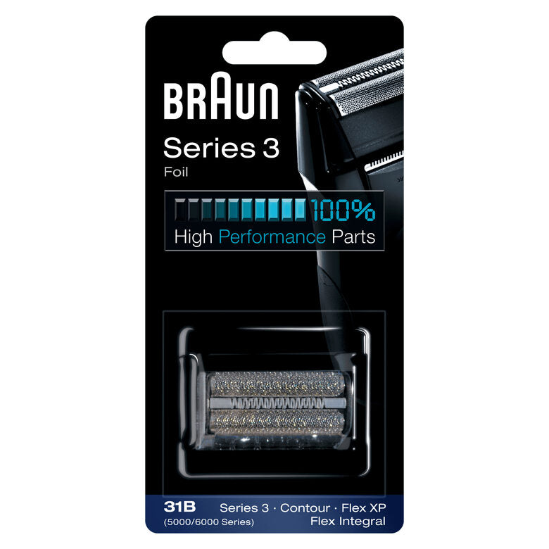 Braun Testina Di Ricambio 31B Nero - Compatibile Con I Rasoi Series 3