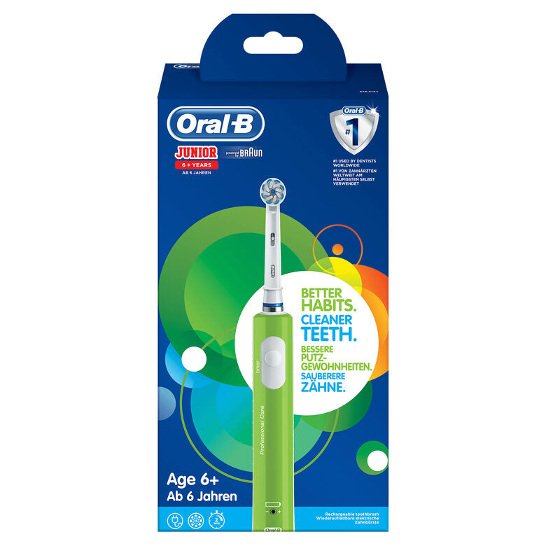 Oral-B Junior Spazzolino Elettrico Ricaricabile Da 6 Anni, Verde