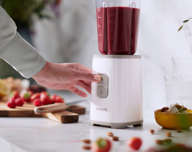 Philips Daily Collection Mini frullatore tritatutto da 350 W con bicchiere da viaggio