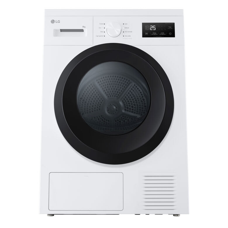 LG RNA1008NWK Asciugatrice 8kg Pompa di calore, Classe D, 8 programmi, Sensore asciugatura