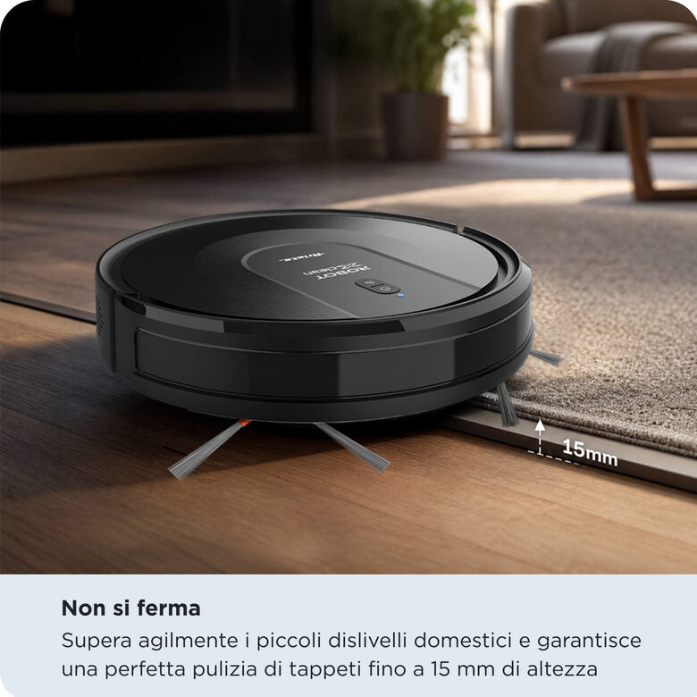 Ariete Robot Aspirapolvere e Lavapavimenti X-Clean 3in1 2719 Wi-Fi 120 Min HEPA 32 W Nero