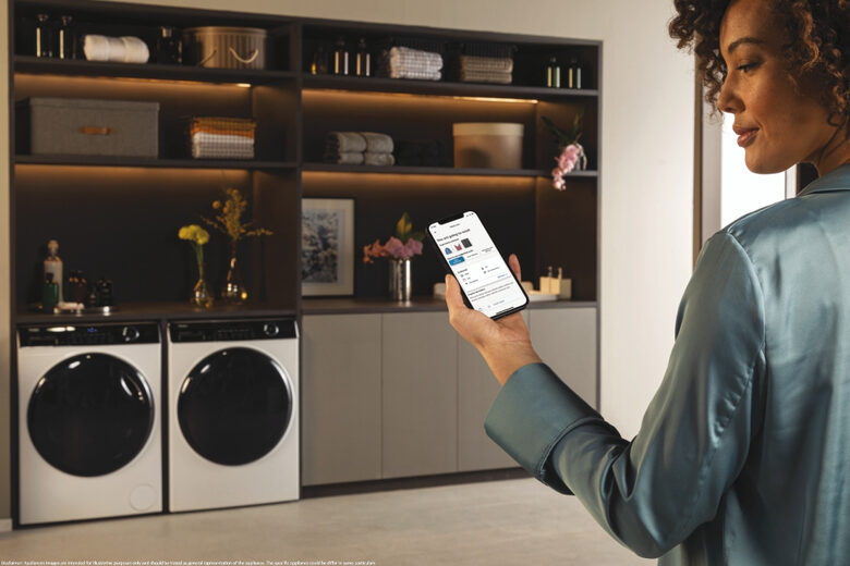 Haier HW90-B14959NEUIT I-pro Series 5 Lavatrice A Libera Installazione 9 Kg, 1400 Giri, Classe A, Bianco, Direct Motion, Refresh, Wi-fi