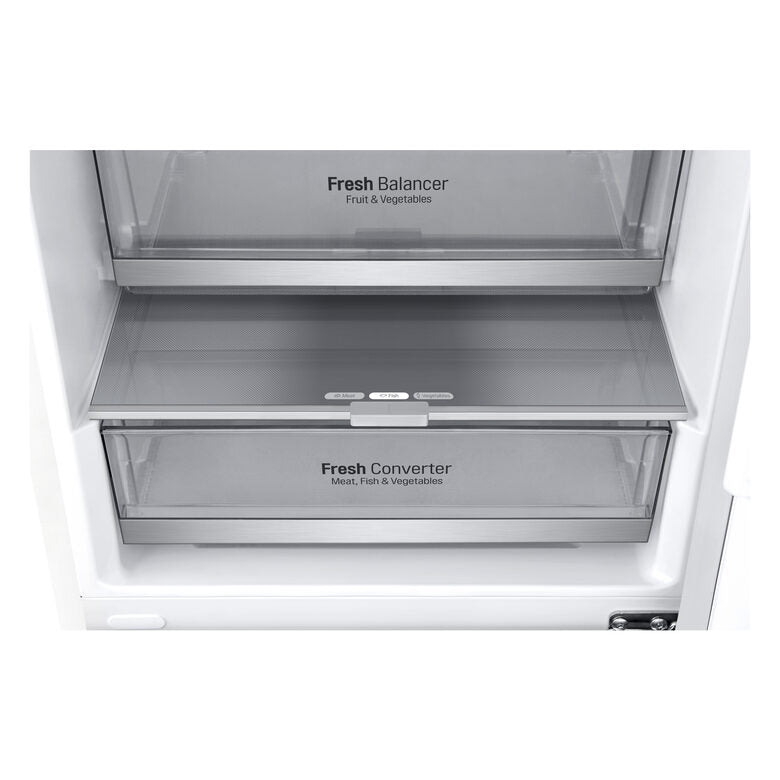 LG GBB72SWVGN Frigorifero combinato, Classe D, 384L, Wine Rack, No frost, Bianco