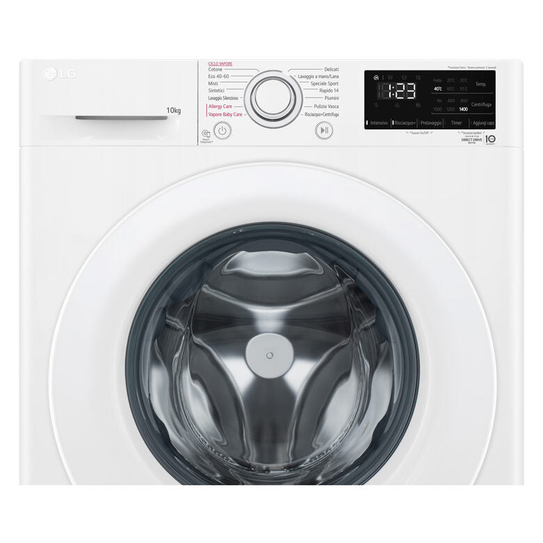 LG F4WV309S3AA Lavatrice 9kg AI DD™, Classe A/A/A, 1400 giri, Lavaggio a vapore