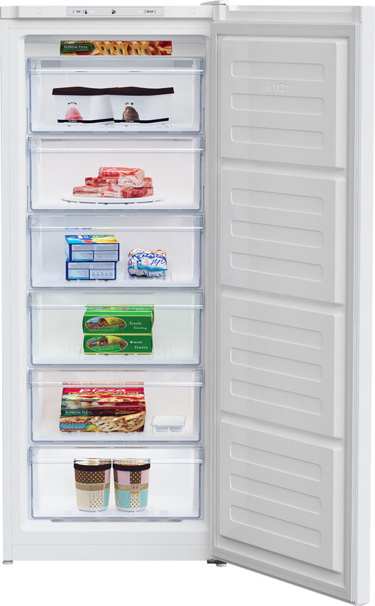Beko RFSA210K40WN Congelatore Verticale a libera installazione , Classe E, 168 litri