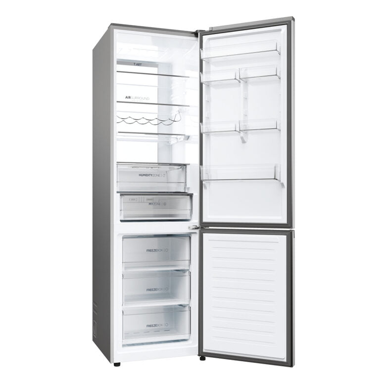 Haier HDPW7620ANPK 2D 60 Serie 7 Pro Frigorifero Combinato A Libera Installazione, No Frost, Tecnologia Haier Air Surround, Led Daylight, Classe A, Acciaio Inox