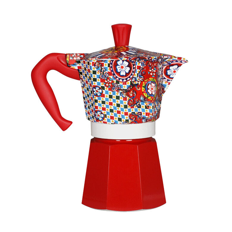Bialetti Dolce&Gabbana Moka Express Blu, Rosso, Bianco