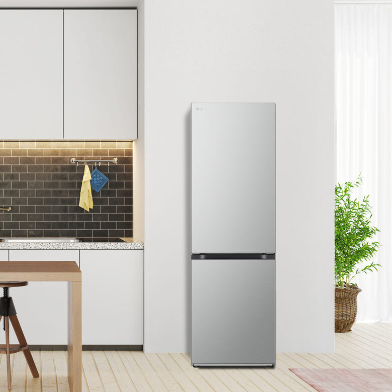 LG GBV21L0EPY Frigorifero combinato, Classe E, 344L, Door Cooling, Smart Diagnosis, Total No Frost | Prime Silver