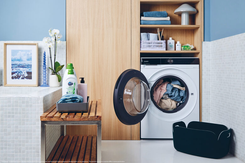 Candy BWS 4128B8-S Lavasciuga A Libera Installazione 12 Kg, 1400 Giri, ProWash&Dry, Proactive Ecowash, Candy Clean Shields, Soft Drum, Classe D, Bianco