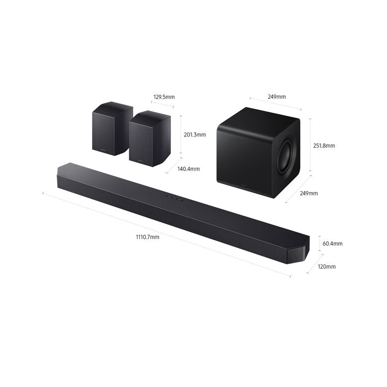 Samsung Soundbar HW-Q930H/XC, Audio 9.1.4 canali, potenza 580W, Active Voice Amplifier Pro, Bluetooth 5.3, Q-Symphony, Wireless Dolby Atmos, 2026