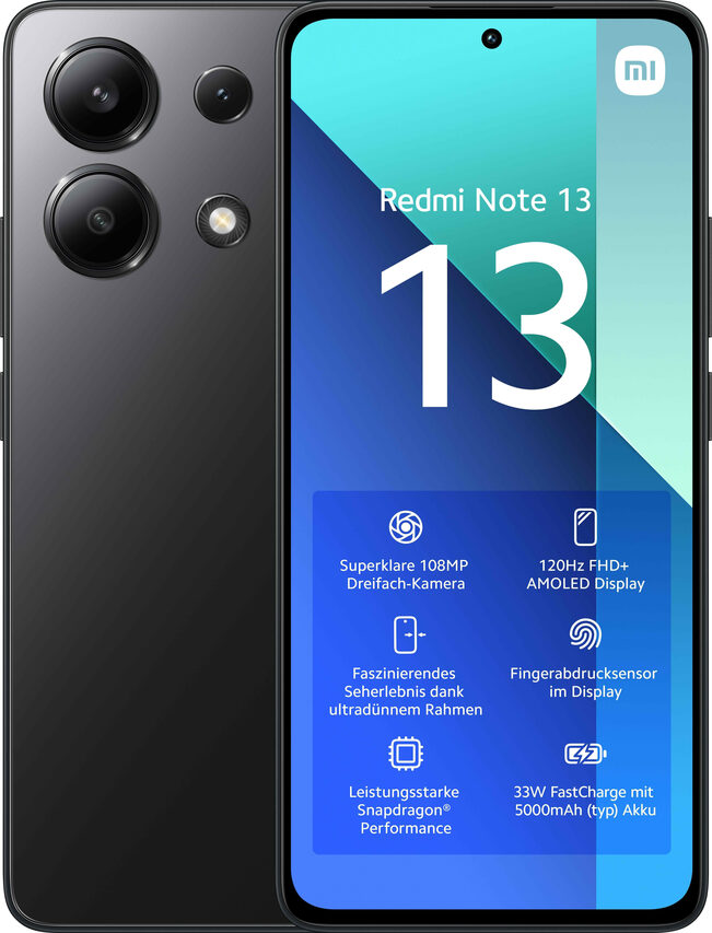 Xiaomi Redmi Note 13 16,9 cm (6.67") Doppia SIM Android 13 4G USB tipo-C 6 GB 128 GB 5000 mAh Nero