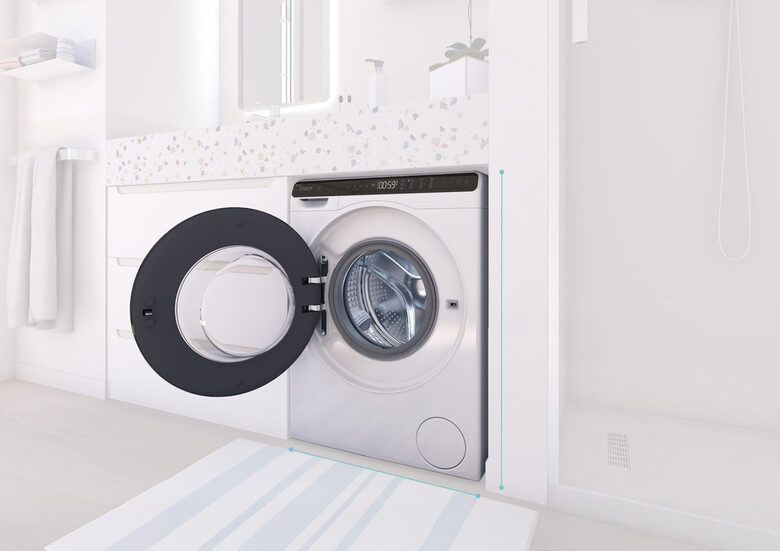 Candy CW50-BP12307GU-S, Prowash 700 Mini Lavatrice A Libera Installazione 5 Kg, 1200 Giri, Classe A, Bianco, Inverter, Wi-fi