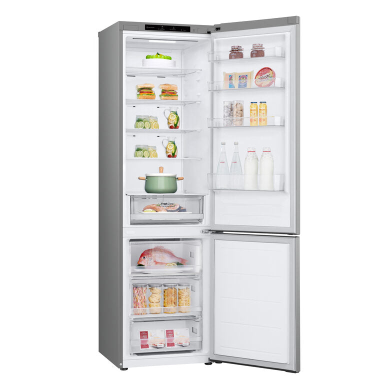 LG GBV22L0EPY Frigorifero combinato, Classe E, 387L, Door Cooling, Smart Diagnosis, Total No Frost | Prime Silver