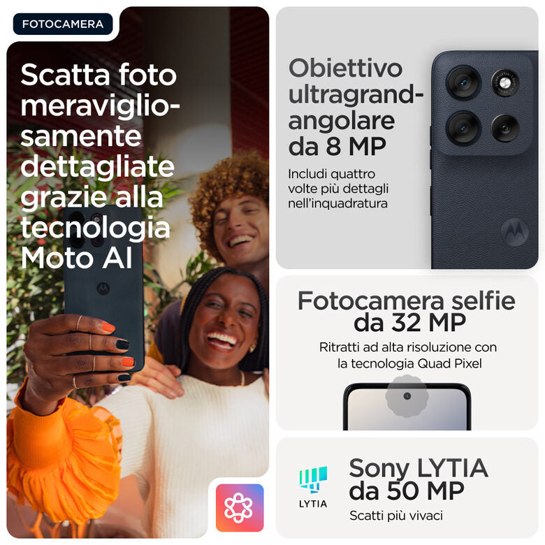 Motorola moto g56 5G 17,1 cm (6.72") Dual SIM ibrida Smartphone Android 15 USB tipo-C 8 GB 512 GB 5200 mAh Nero