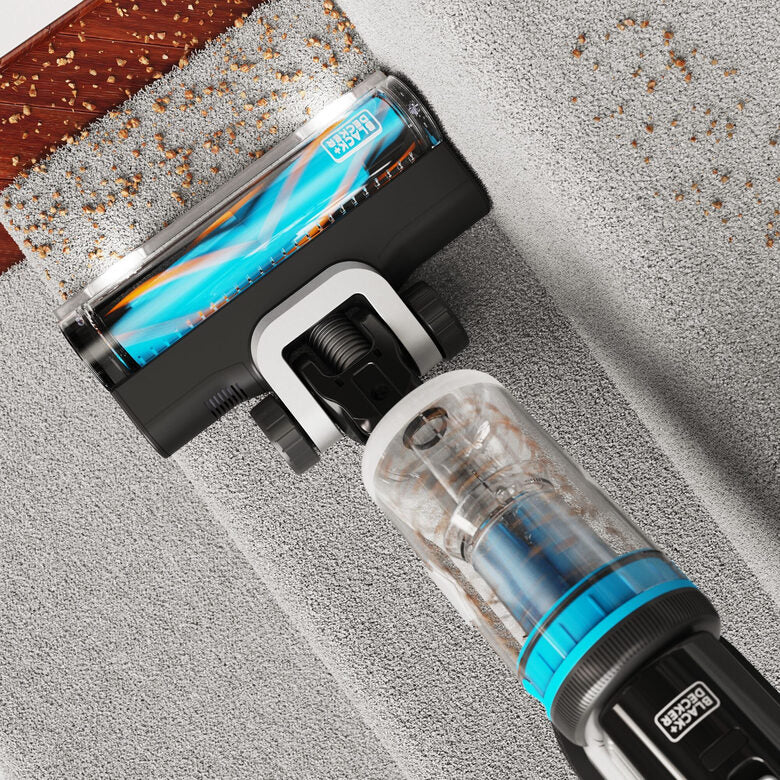 Black & Decker BHFEB520D1 aspirapolvere senza filo Nero, Trasparente, Bianco Senza sacchetto