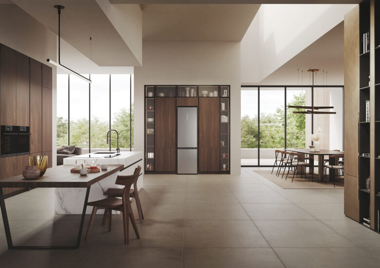 Haier HDPW7620ANPK 2D 60 Serie 7 Pro Frigorifero Combinato A Libera Installazione, No Frost, Tecnologia Haier Air Surround, Led Daylight, Classe A, Acciaio Inox