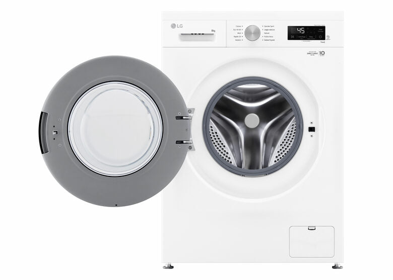 LG F4NX1008NWK Serie X1 Lavatrice Smart A Libera Installazione 8 Kg, 1400 Giri, Allergy Care, Direct Drive, Wi-Fi, Sistema 6 Motion, Classe A, Bianco