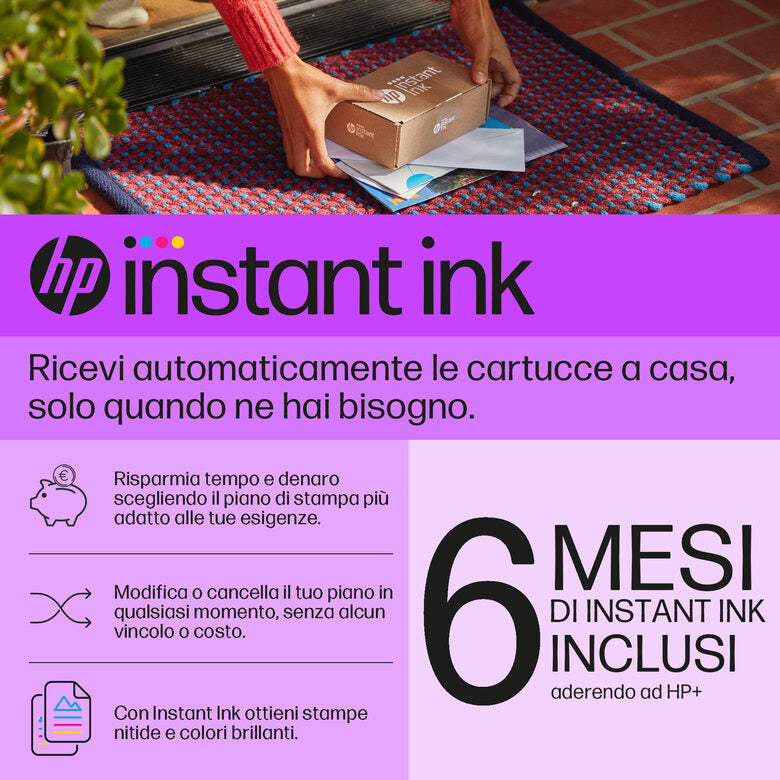 HP ENVY Inspire 7224e Wireless All-in-One Colore Stampante, Instant Ink; Fotocopiatrice, scanner