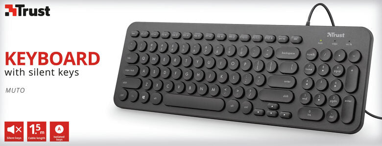 Trust Muto Silent tastiera USB QWERTY Italiano Nero