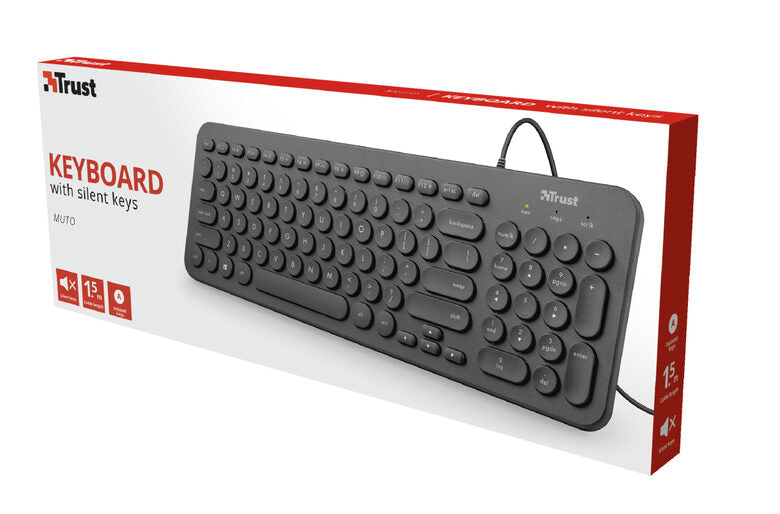 Trust Muto Silent tastiera USB QWERTY Italiano Nero