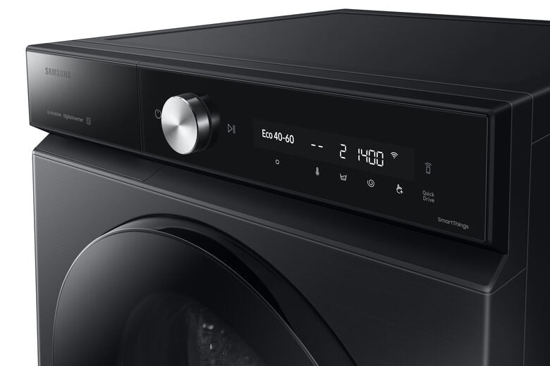 Samsung WW90DB8U95GB Serie 8000 Lavatrice A Libera Installazione 9 Kg, 1400 Giri, AI Wash, AI Energy Mode, AI Ecobubble™, AI Control, Classe A, Nero