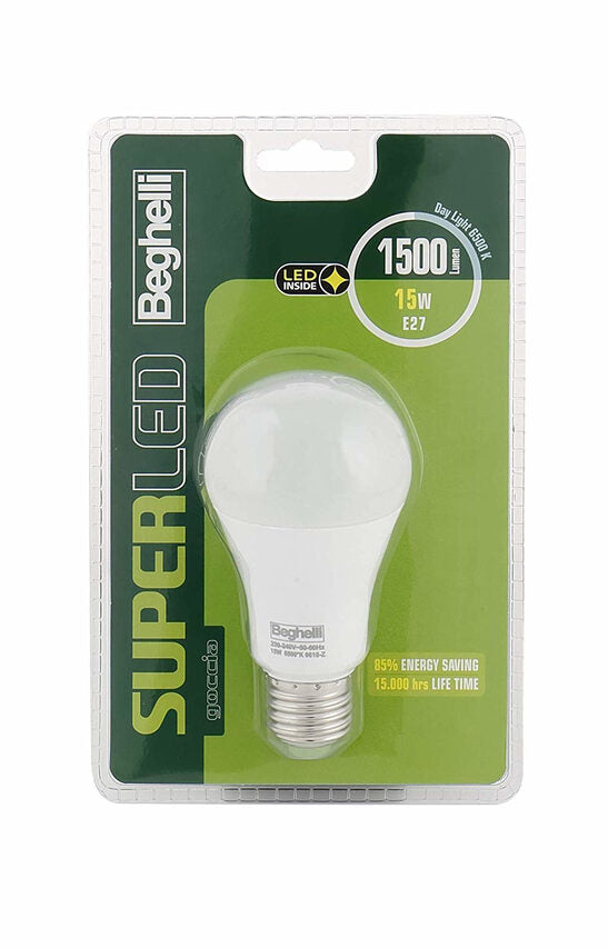 Beghelli Super LED Lampadina a risparmio energetico 15 W E27 F