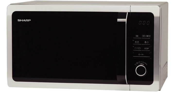 Sharp Home Appliances R-752IN forno a microonde Superficie piana Microonde combinato 25 L 900 W Nero, Argento