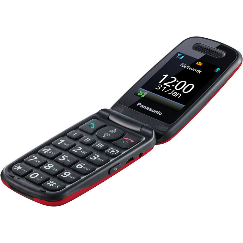 Panasonic KX-TU456 6,1 cm (2.4") 110 g Rosso Telefono cellulare basico