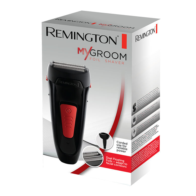 Remington My Groom F0050 Rasoio Nero, Rosso