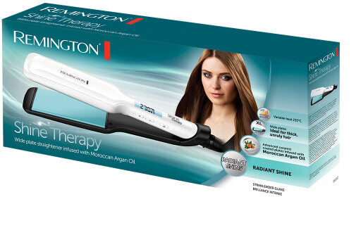 Remington S8550 messa in piega Piastra per capelli Caldo Nero, Bianco