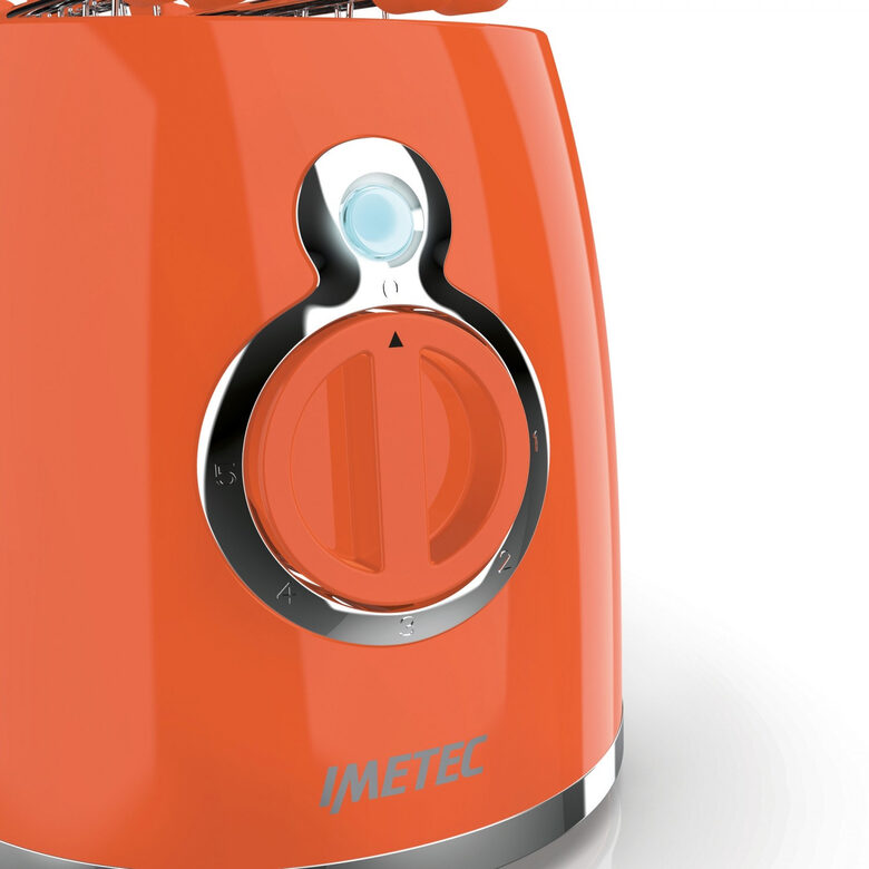 Imetec 7453 tostapane 2 fetta/e 500 W Cromo, Arancione