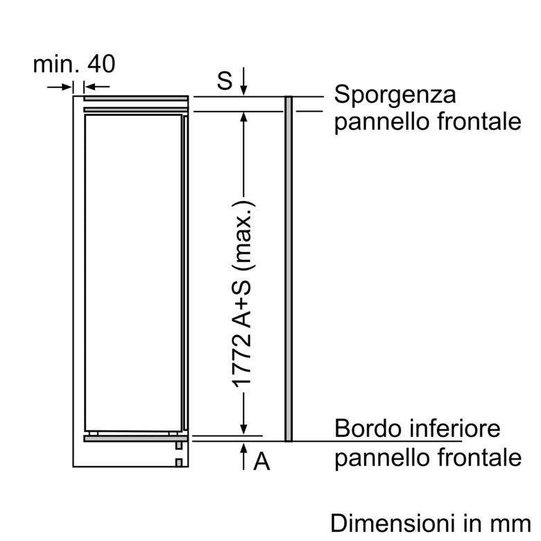 Bosch Serie 2 KIR81NSE0 frigorifero Da incasso 310 L E Bianco