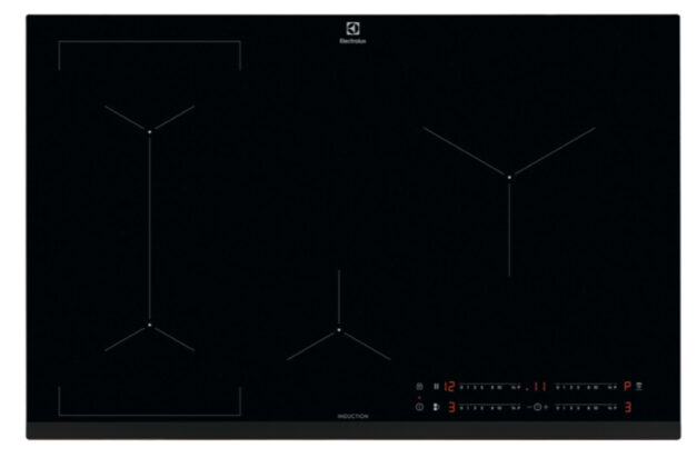 Electrolux Serie 600 LIL83441 piano cottura Nero Superficie piana 78 cm Piano cottura a induzione 4 Fornello(i)