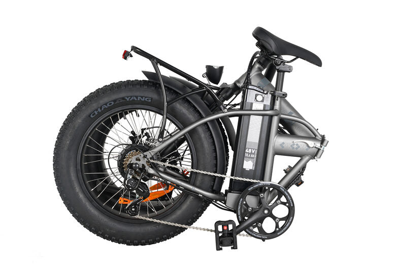 EMG M1X 48V Matt Titanium E-Bike Fat Bike Pieghevole 20" 48V 10,4Ah Titanio Opaco