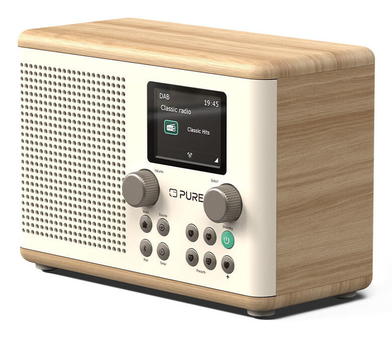 Pure Radio Classic H4 Cotton White/Oak EU/UK