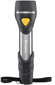 Varta Day Light Multi LED F20 LED Flashlight (incl. 2x Longlife Power AA e cordino, a prova d'urto) argento/nero per la casa, per tutti i giorni, per le interruzioni di corrente