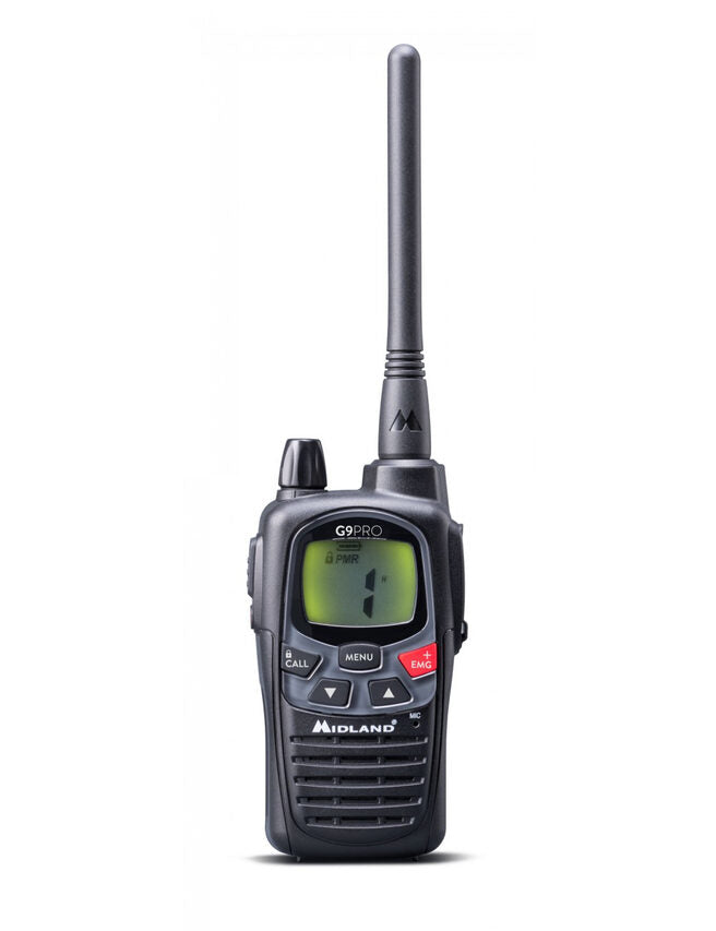 Midland G9 Pro ricetrasmittente 101 canali 446.00625 - 446.19375 MHz Nero