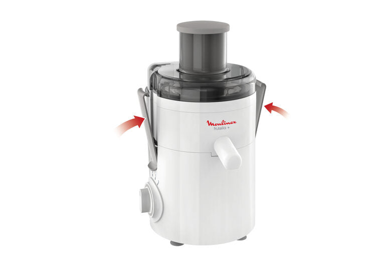 Moulinex JU3701 Frutelia+, Estrattore di Succo a Freddo, Dotato di Ampia Apertura, Facile da Pulire, 2 Velocità e Modalità Pulse, 350 W