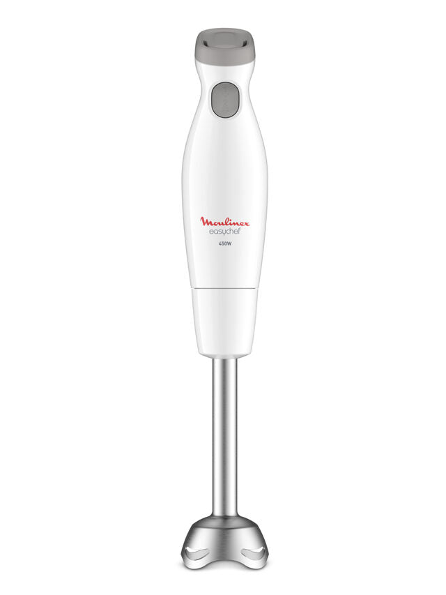 Moulinex DD4521 Easychef, Mixer ad Immersione 2in1, con Bicchiere da 800 ml e Accessorio Tritatutto da 500 ml, 2 Impostazioni di Velocità, Facile da Pulire, Potenza 450 W