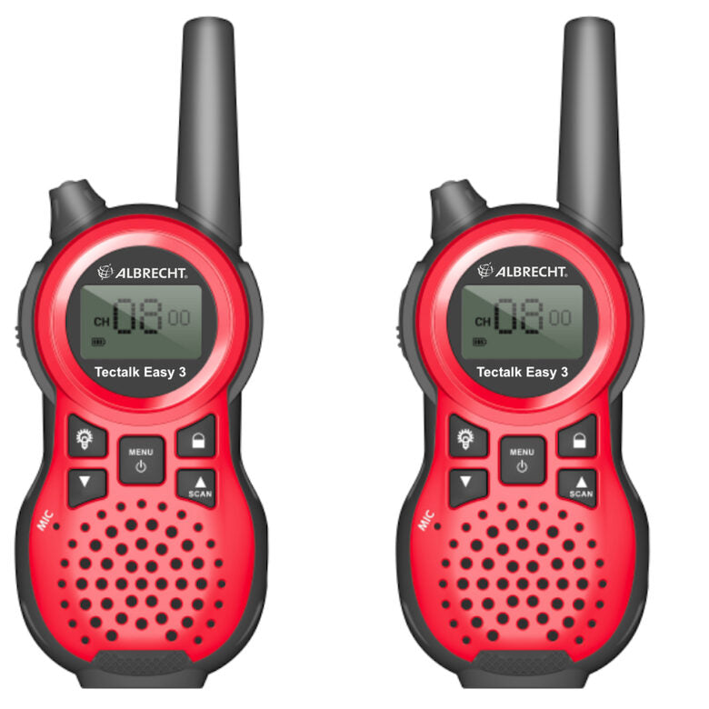 Albrecht Tectalk Easy 3 ricetrasmittente 8 canali Nero, Rosso