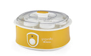 Ariete 617 Yogurella - Yogurtiera Elettrica - 7 vasetti in vetro - 1,3kg di yogurt fatto in casa - 20 Watt - Bianco e Giallo [Classe di efficienza energetica A+]