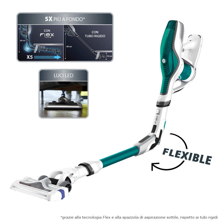 Rowenta Air Force Flex 560 RH9472 Animal, Scopa Elettrica Senza Filo e Senza Sacco