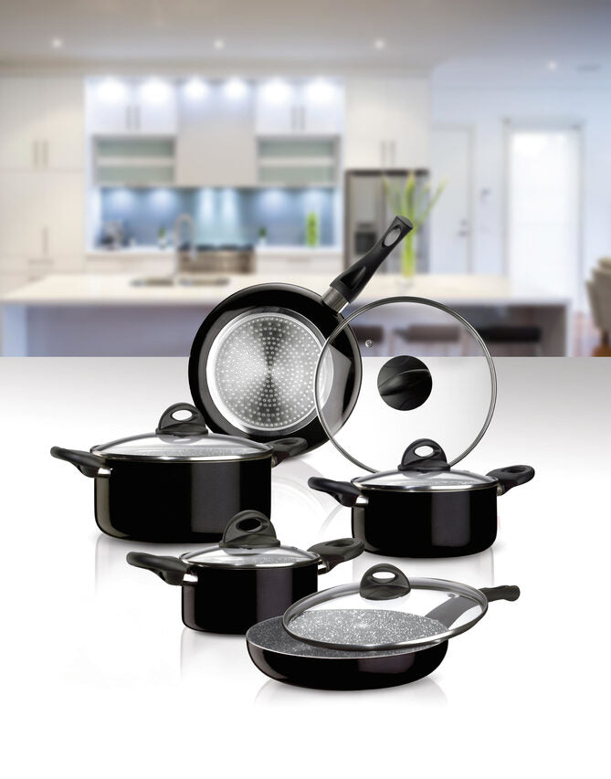 Aeternum Batteria 10 Pezzi Simplicity Black Induction