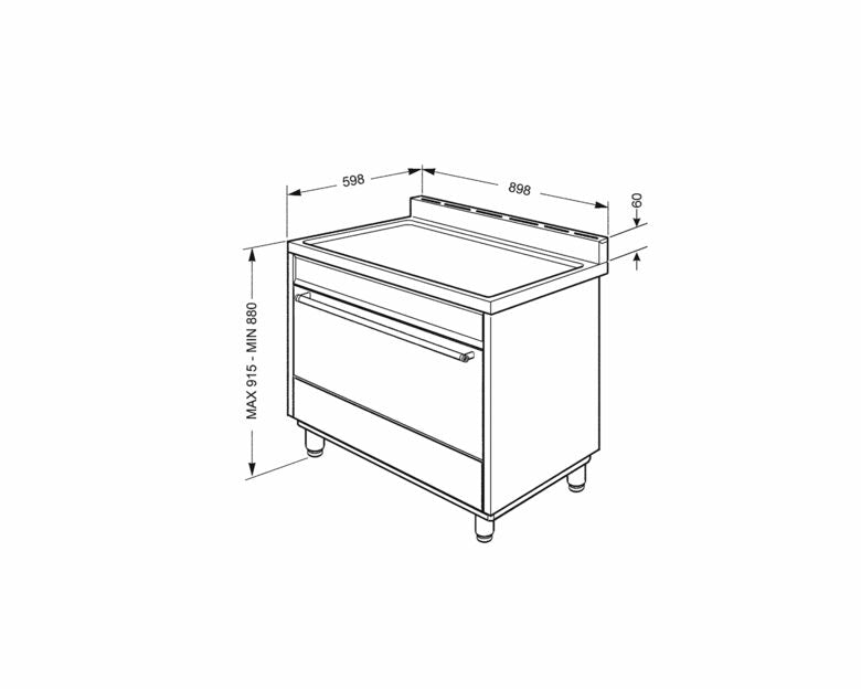 Smeg B901GMXI9 cucina Gas Acciaio inossidabile A