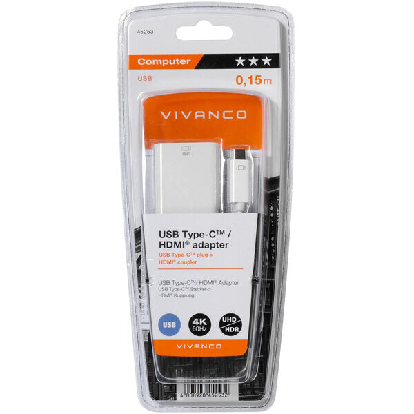 Vivanco CA UC HD 1 adattatore grafico USB 4096 x 2160 Pixel Bianco