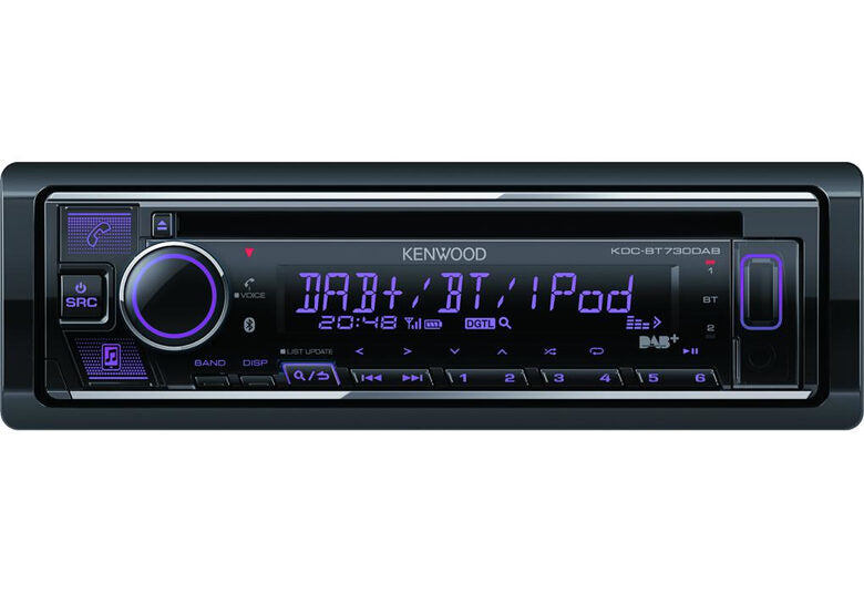 Kenwood KDC-BT730DAB Ricevitore multimediale per auto Nero 88 W Bluetooth