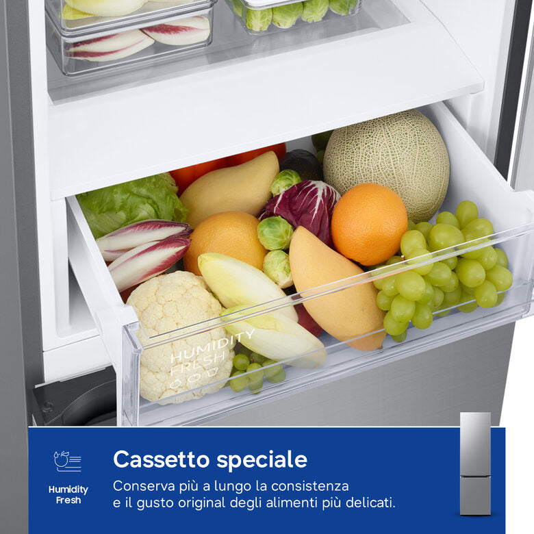 Samsung Frigorifero Combinato EcoFlex AI 2m 390L RB38C600CS9